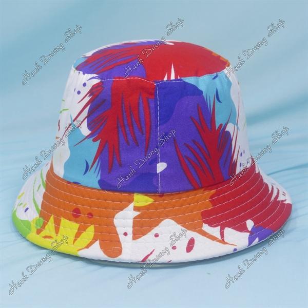 Nón bucket tai bèo mũ đi biển vệt màu loang, vệt mực loang - Màu loang