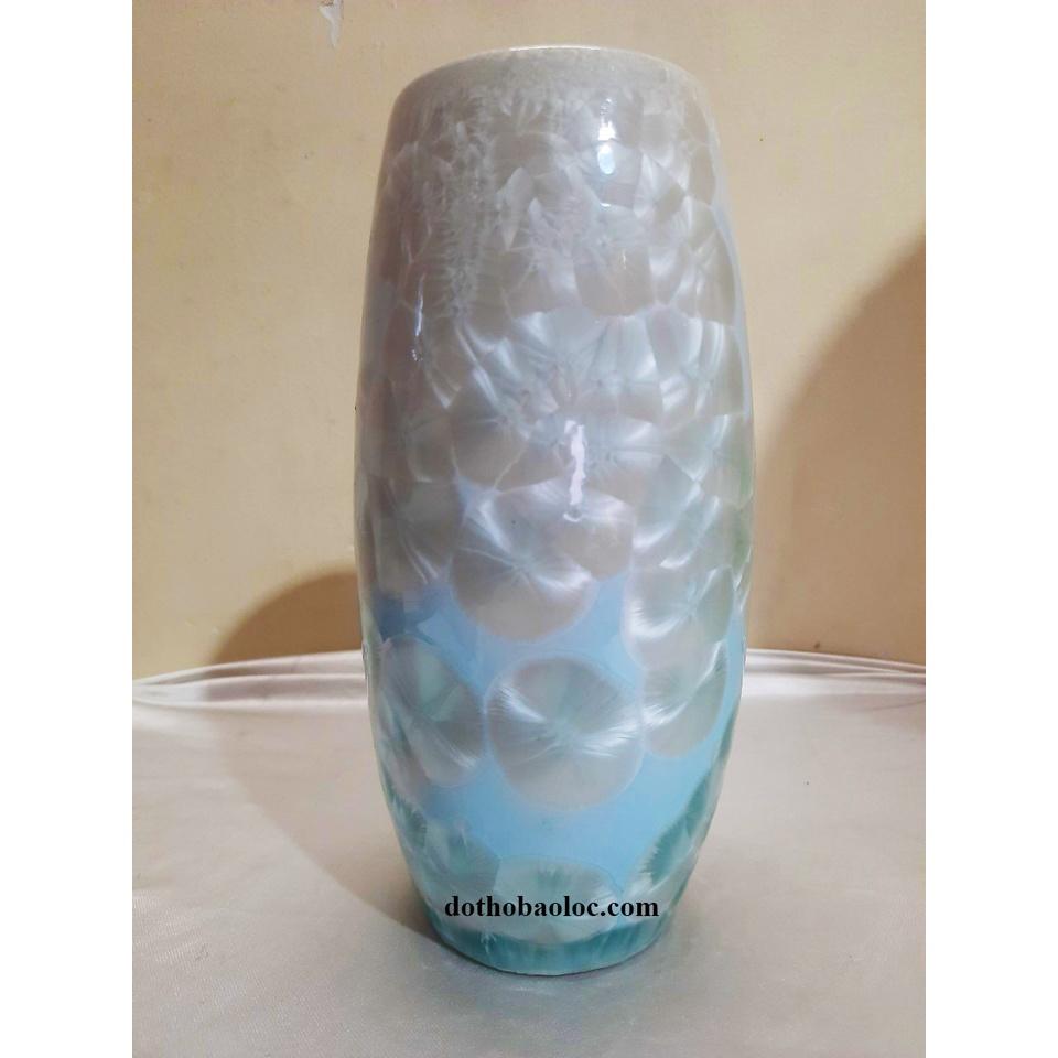 Bình bông men hoa đá