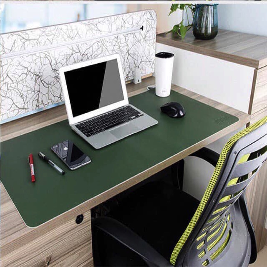 THẢM DA TRẢI BÀN LÀM VIỆC DESKPAD 120 X 60 CM KIÊM TẤM LÓT CHUỘT, MIẾNG DI CHUỘT KHỔ LỚN HAI MẶT