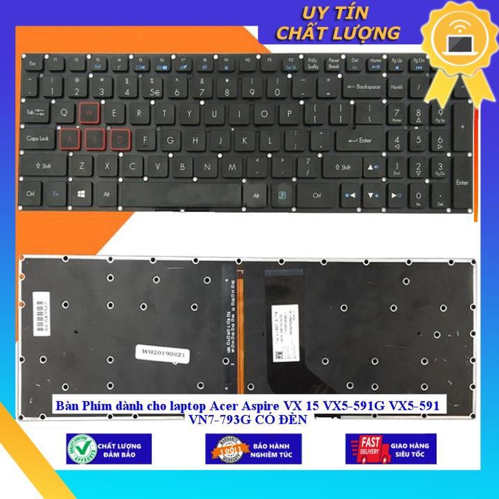 Hình ảnh Bàn Phím dùng cho laptop Acer Aspire VX 15 VX5-591G VX5-591 VN7-793G CÓ ĐÈN - Hàng Nhập Khẩu New Seal