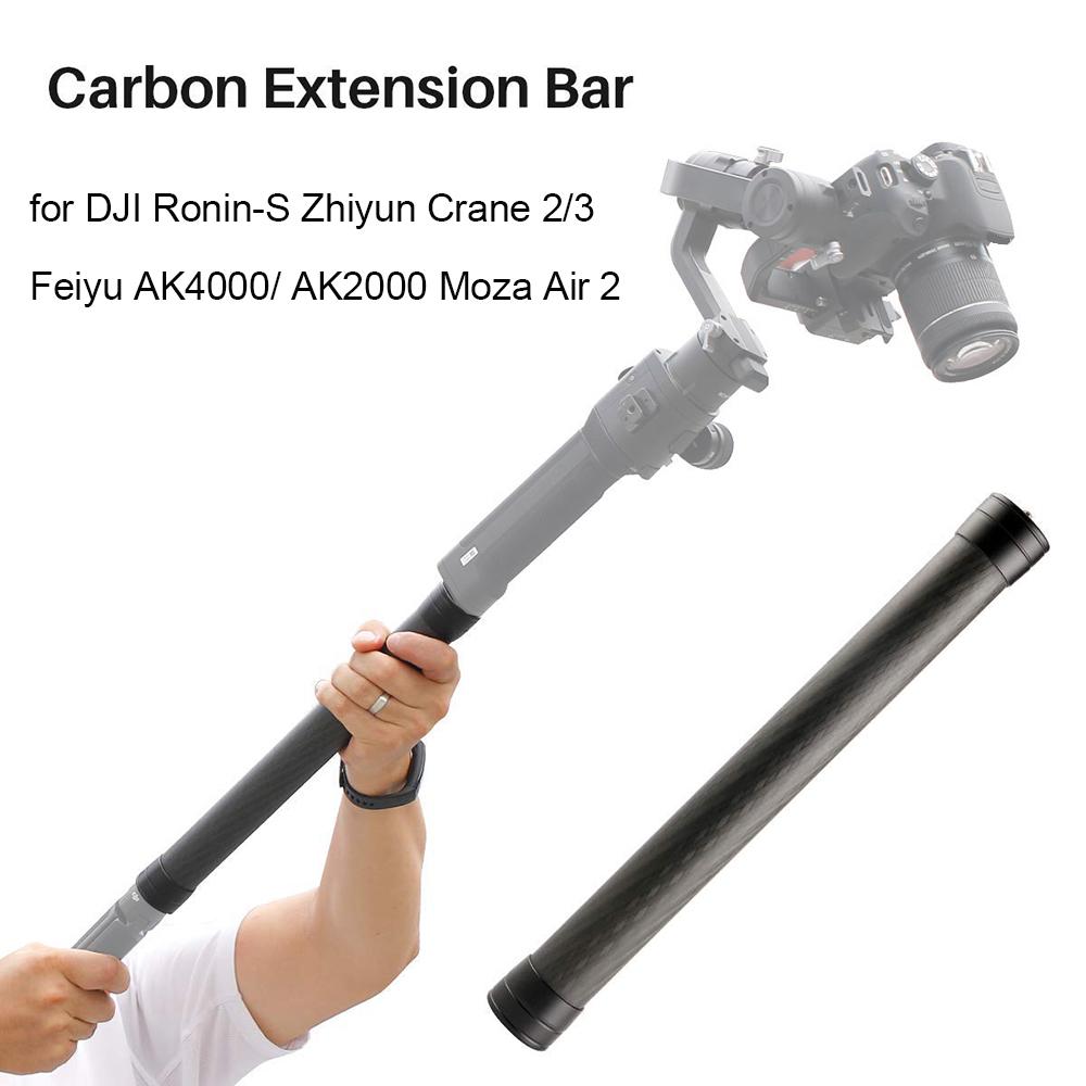 Professional Stabilizer Extension Pole Stick Rod Monopod Carbon Fiber with 1/4 Inch Screw 35cm Long for DJI Ronin-S