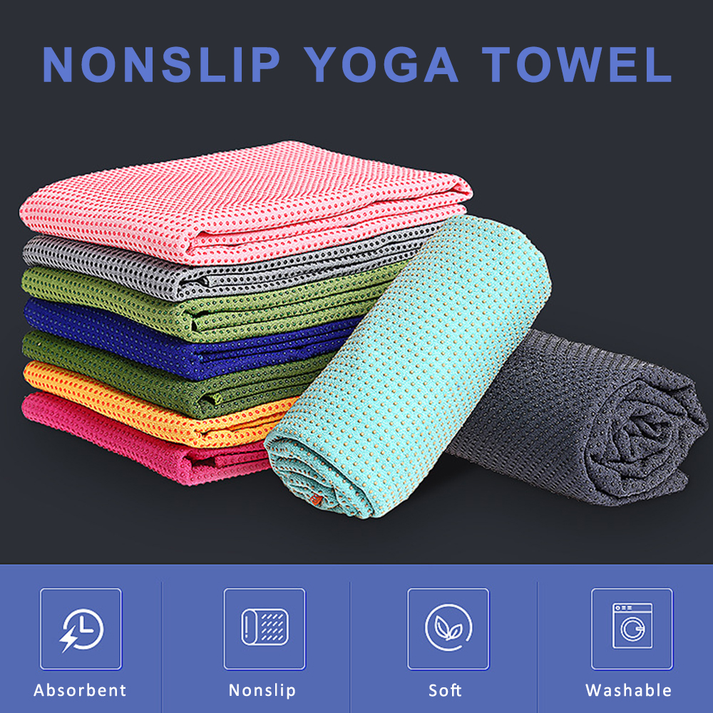 Khăn tập yoga chất liệu bằng vải sợi mang lại cảm giác mềm mại, thấm hút