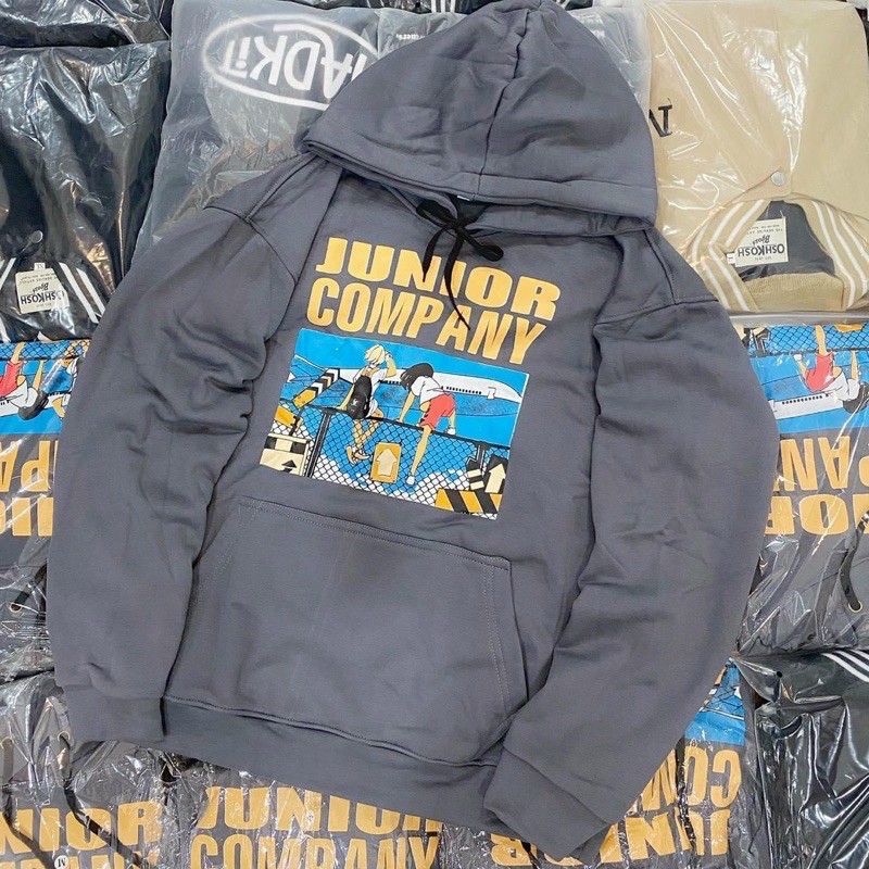 ÁO HOODIE COMPANY XÁM XI MĂNG ULZZANG UNISEX FROM RỘNG, Áo Hoodie Đôi Company Unisex Form thường phong cách Hàn Quốc Chất nỉ đẹp ấm, Áo hoodie company hình thật, Áo Hoodie Junior Company Nỉ Lót Bông U