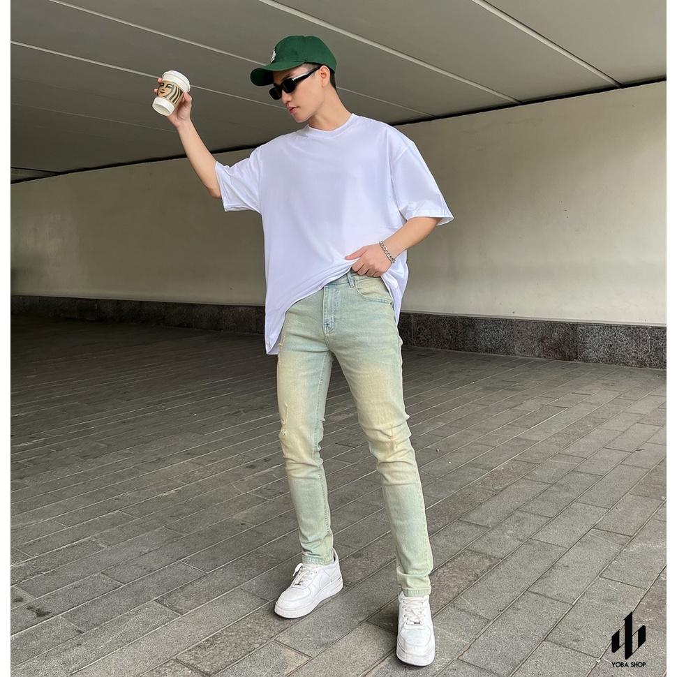 { + VOUCHER 20K} QUẦN JEANS NAM FORM SLIMFIT MÀU DIRTY WASH VẢI DÀY XỊN MỊN (ẢNH THẬT 100% BAO ĐỔI TRẢ