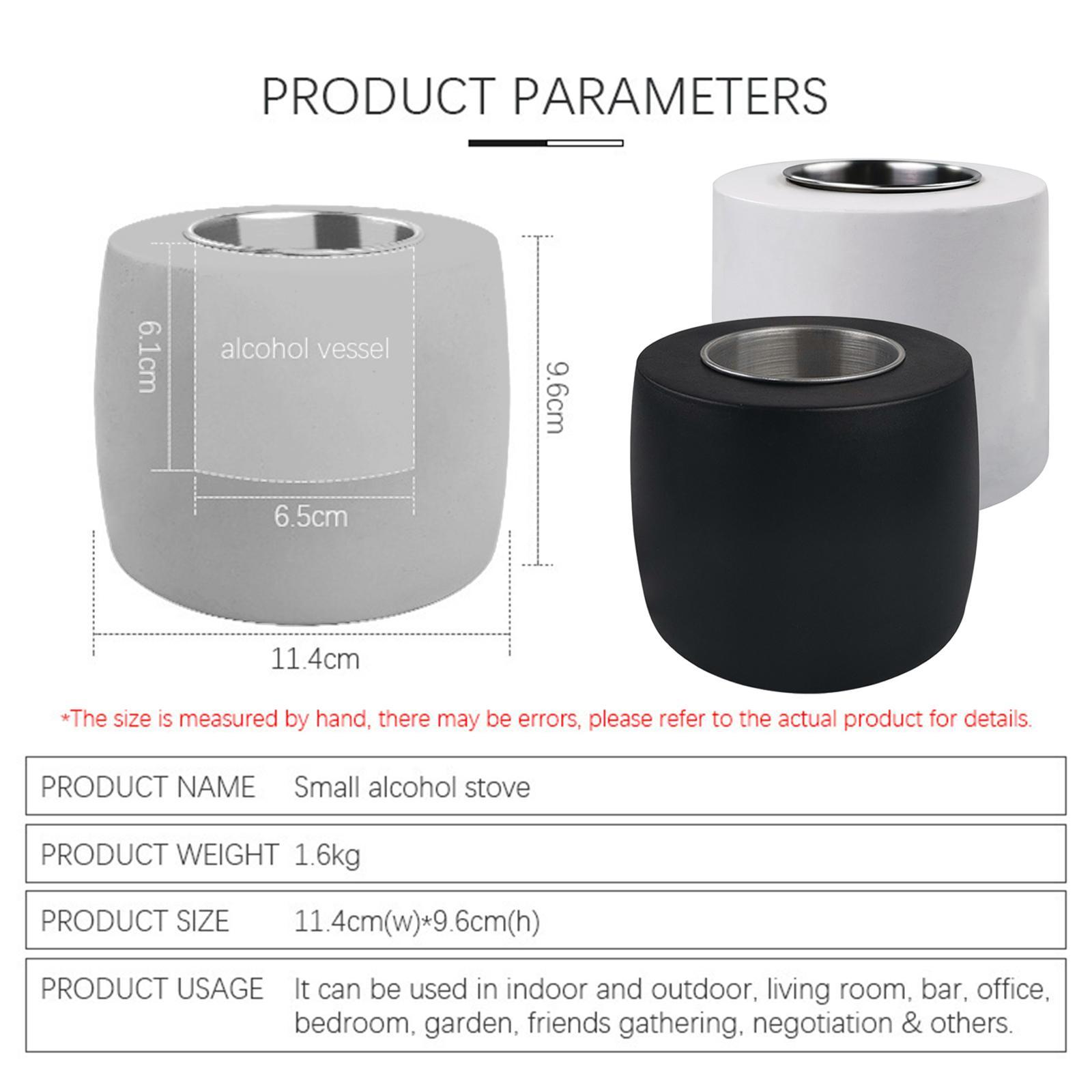 Tabletop Bio Ethanol Fireplace Bowls Concrete Burning Table Top Firepit Pits for Garden Parties