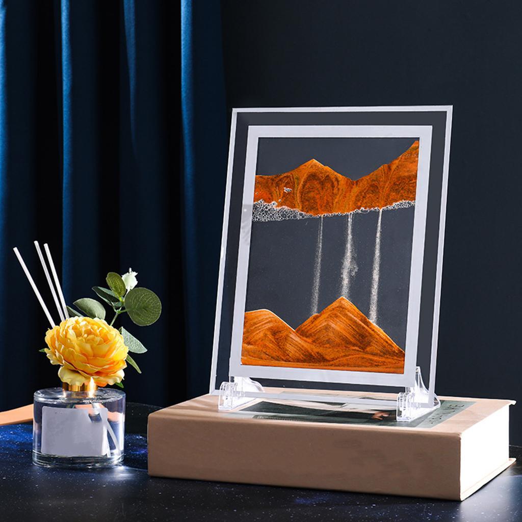 2PCS Natural Dynamic Sand Picture Flowing Desktop Decor Kit Photo Sand Draw