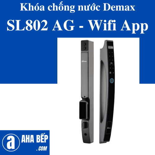 Khóa cửa chống nước Demax SL802 AG - Wifi App. Hàng Chính Hãng