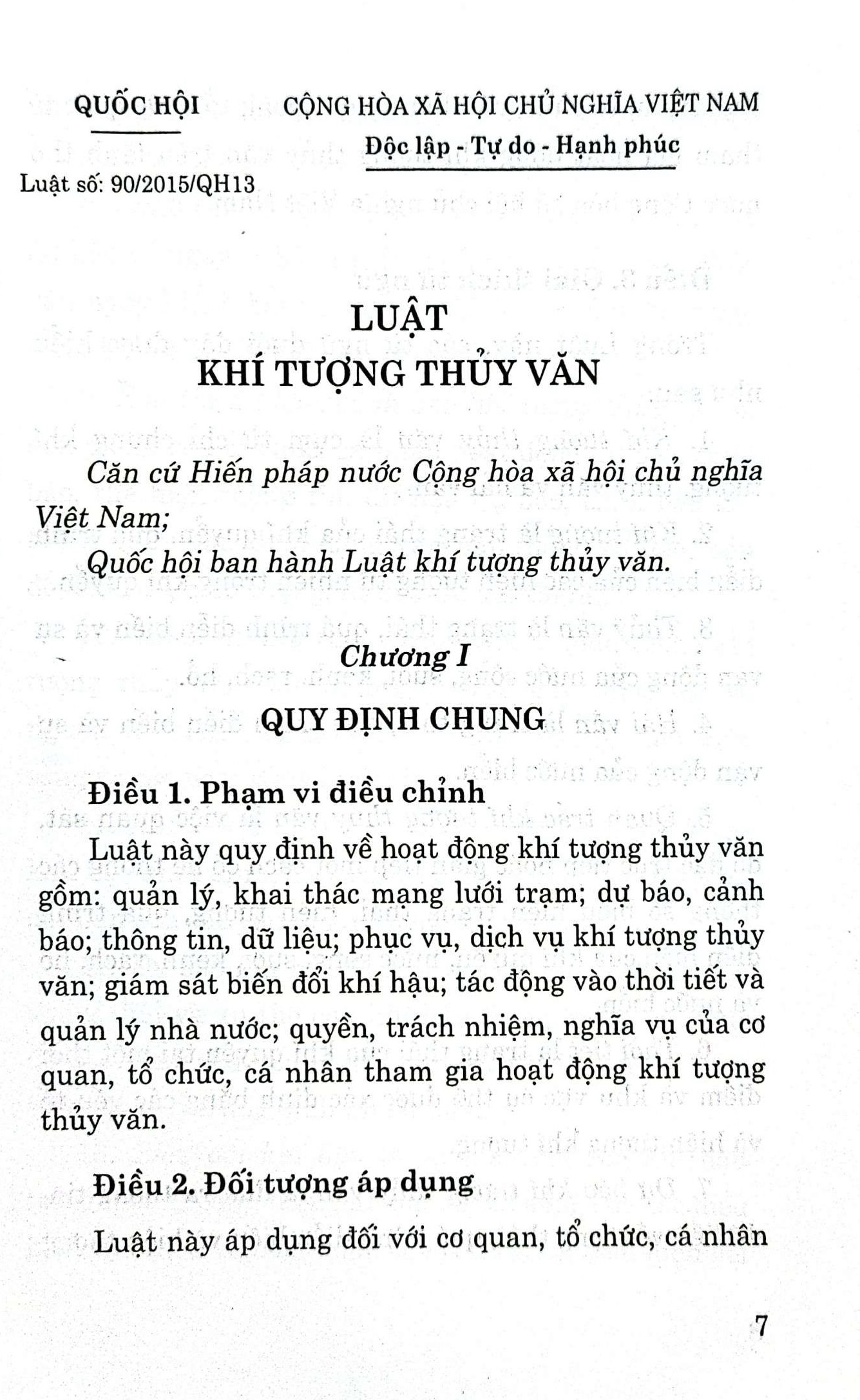 Luật khí tượng thủy văn