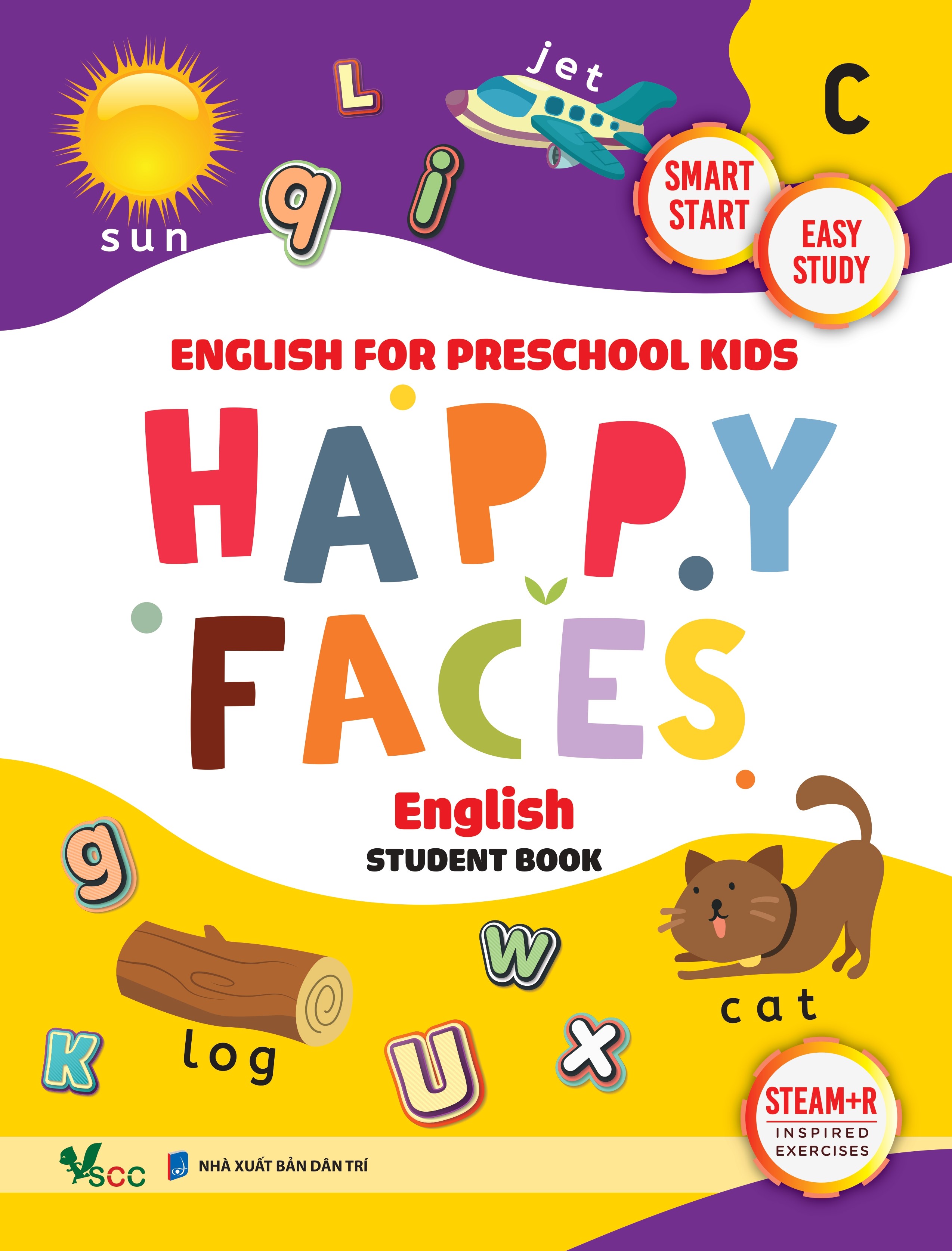 Sách Tiếng Anh mẫu giáo cho trẻ từ 5 đến 6 tuổi Happy Faces Level C