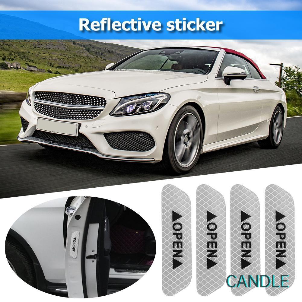 Set 4 Sticker Phản Quang Dán Trang Trí Xe Ô Tô