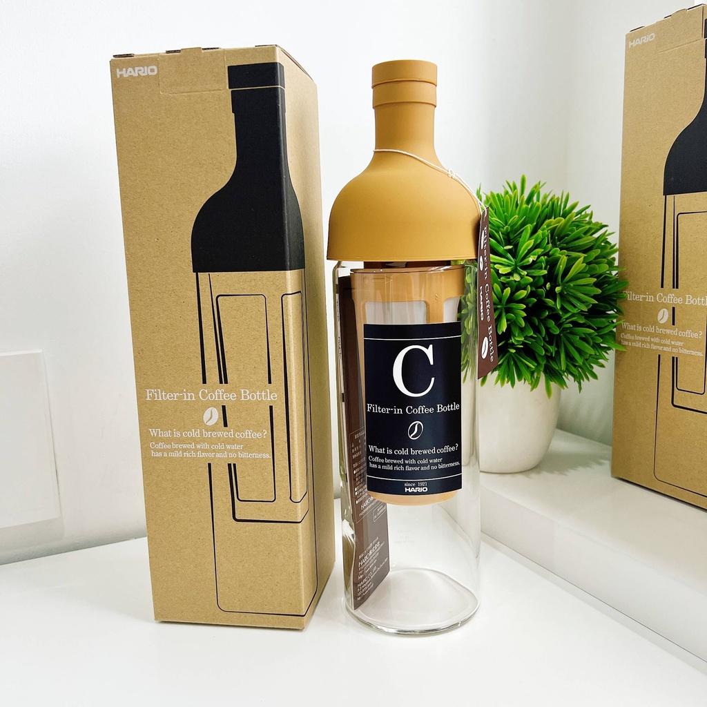 Bình Cold Brew pha cà phê lạnh HARIO, Chai Cold Brew HARIO màu vàng mocha – chính hãng