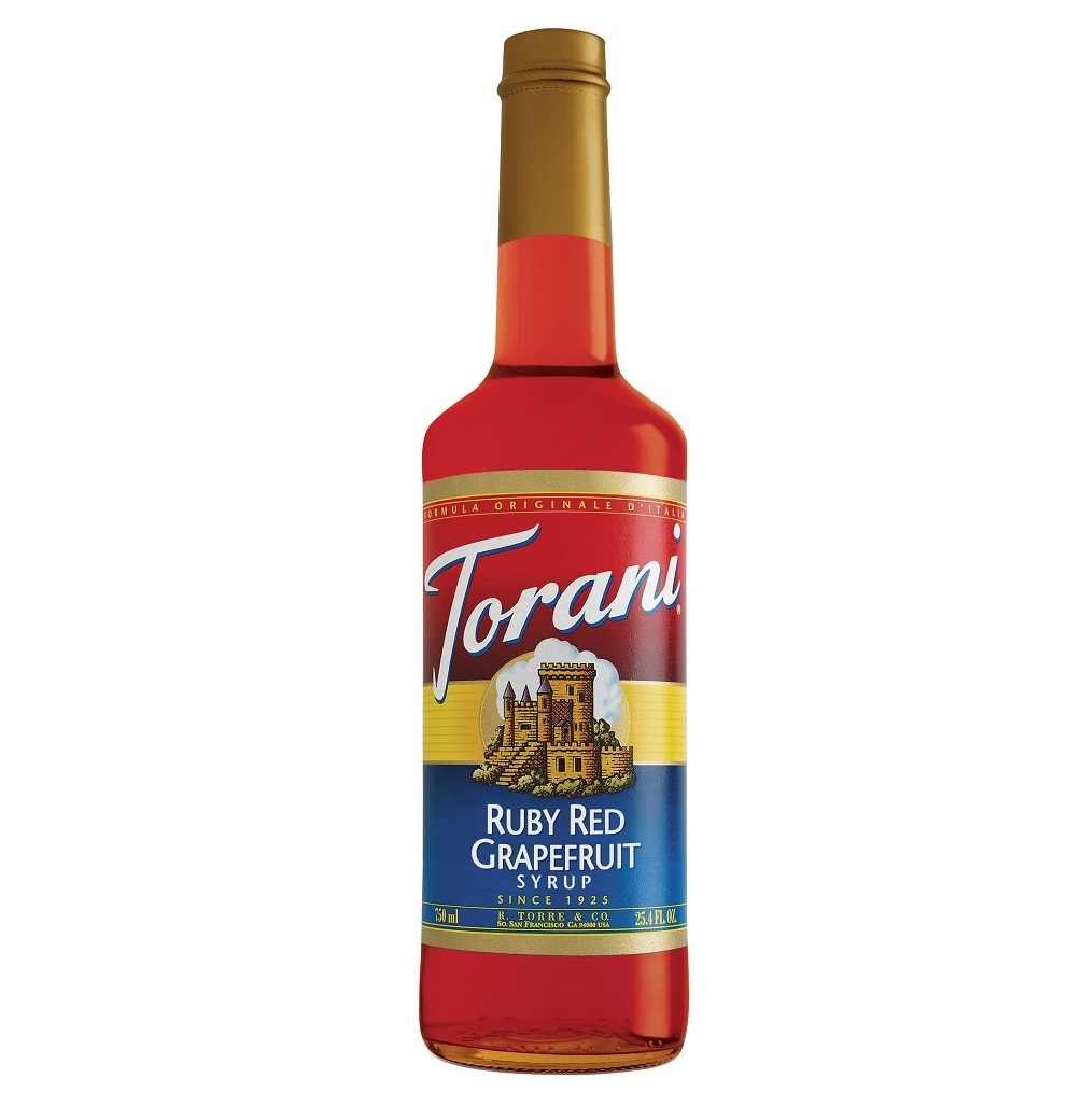 Siro Pha Chế Vị Bưởi Hồng Torani Classic Ruby Red Grapefruit Syrup 750ml Mỹ