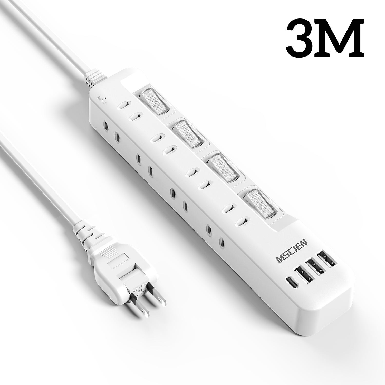 Dải công suất JP của Hoa Kỳ với cổng USB mở rộng bộ bảo vệ bộ bảo vệ Type-C Multi 8 Outlets Tiện ích mở rộng điện