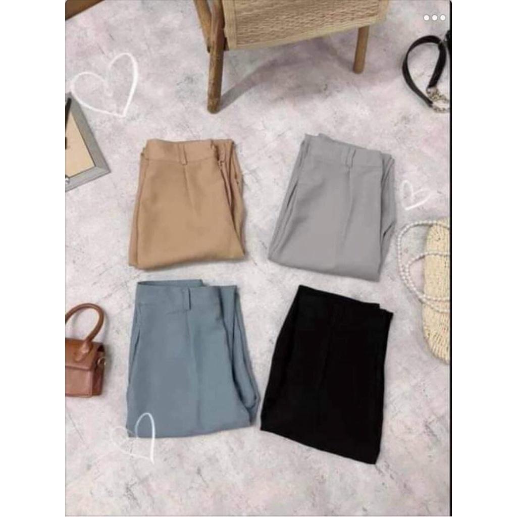 Quần baggy cạp cao siêu xinh thời trang Banamo Fashion 831