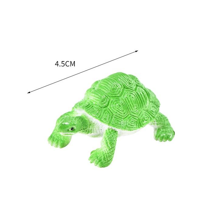 Đồ chơi 12 con Rùa Natural Turtle 5 cm mô hình đáng yêu bằng nhựa cứng đặc nhiều màu sắc độc đáo cho bé