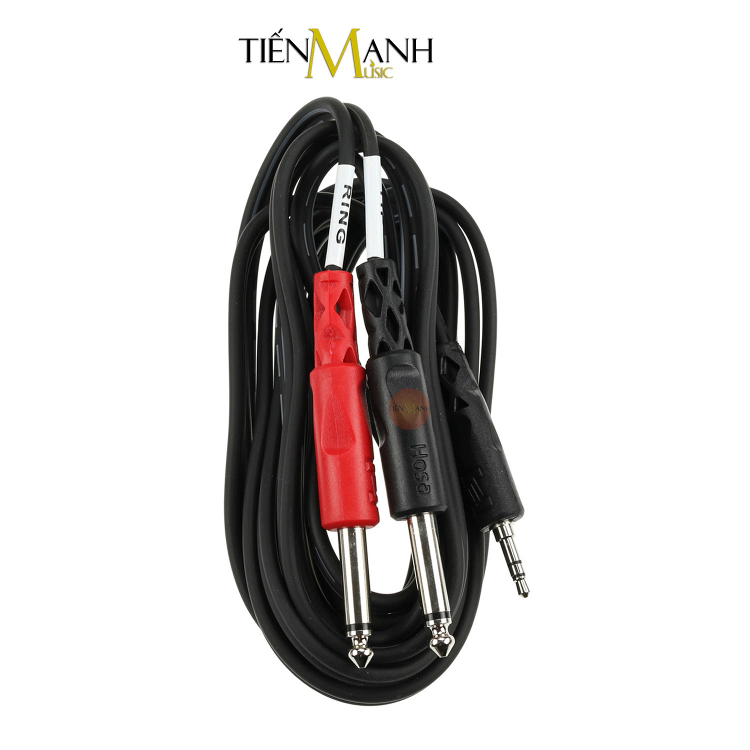 Dây Cáp Chia Tín Hiệu Chữ Y Hosa Chuyển Từ 3ly Stereo TRS Sang 2 Đầu 6ly Mono TS CMP-153, CMP-159 Cable 1/4 in Hàng Chính Hãng - Kèm Móng Gẩy DreamMaker