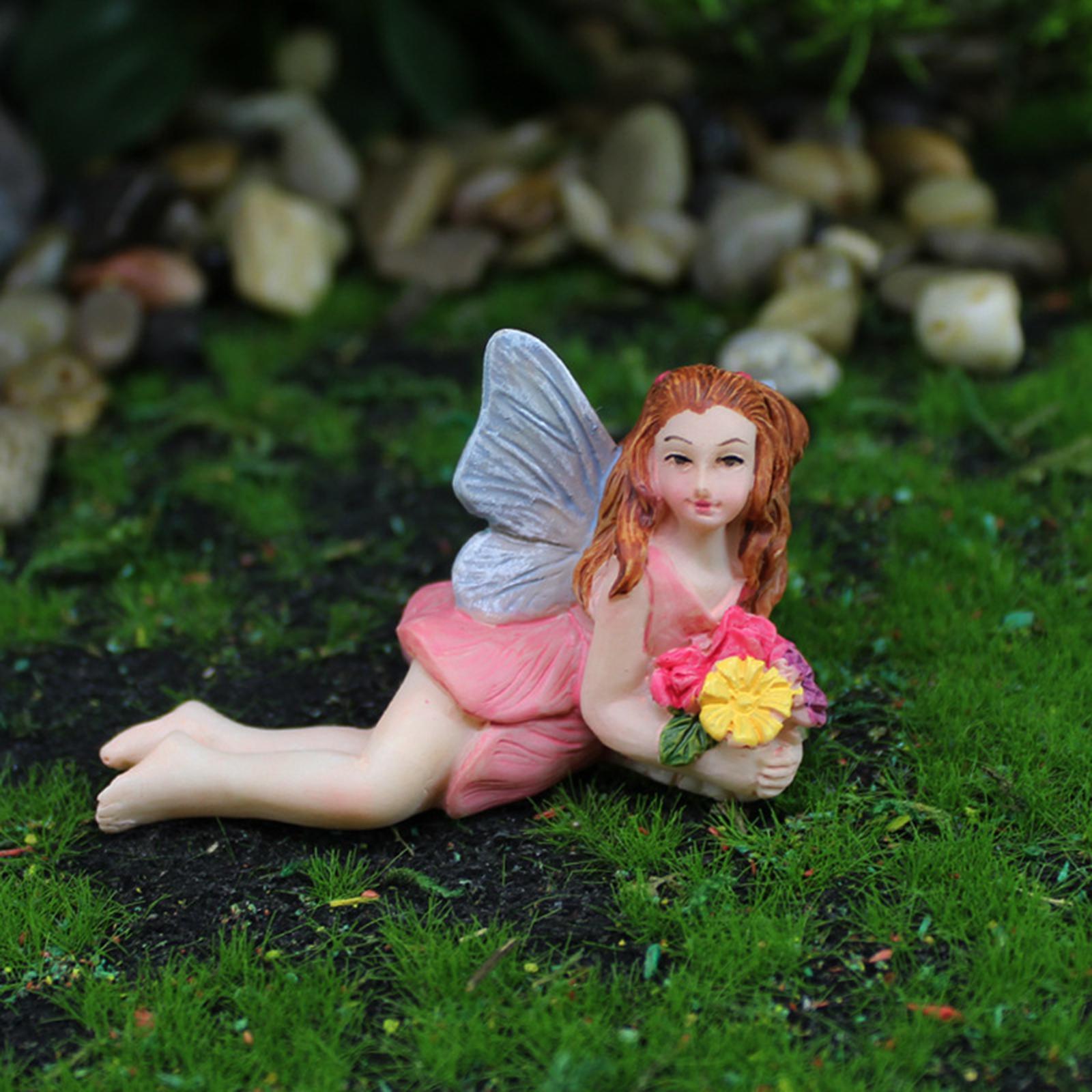 5Pcs Resin Ornaments Fairy Garden Figurines Garden Statue for Decoration