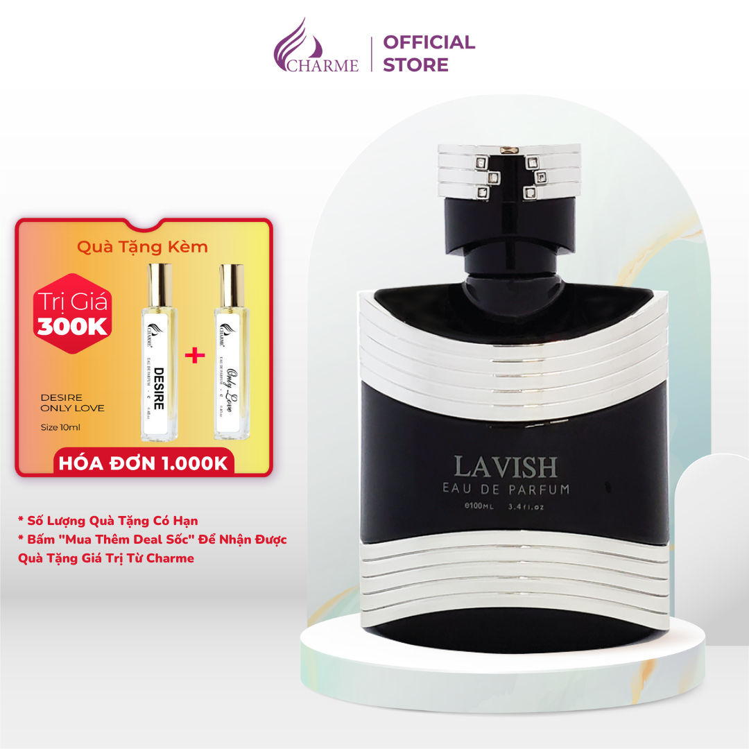 Nước hoa nam cao cấp, Charme Lavish, lưu hương lâu, phong cách quý tộc, sang trọng, đầy quyến rũ, 100ml