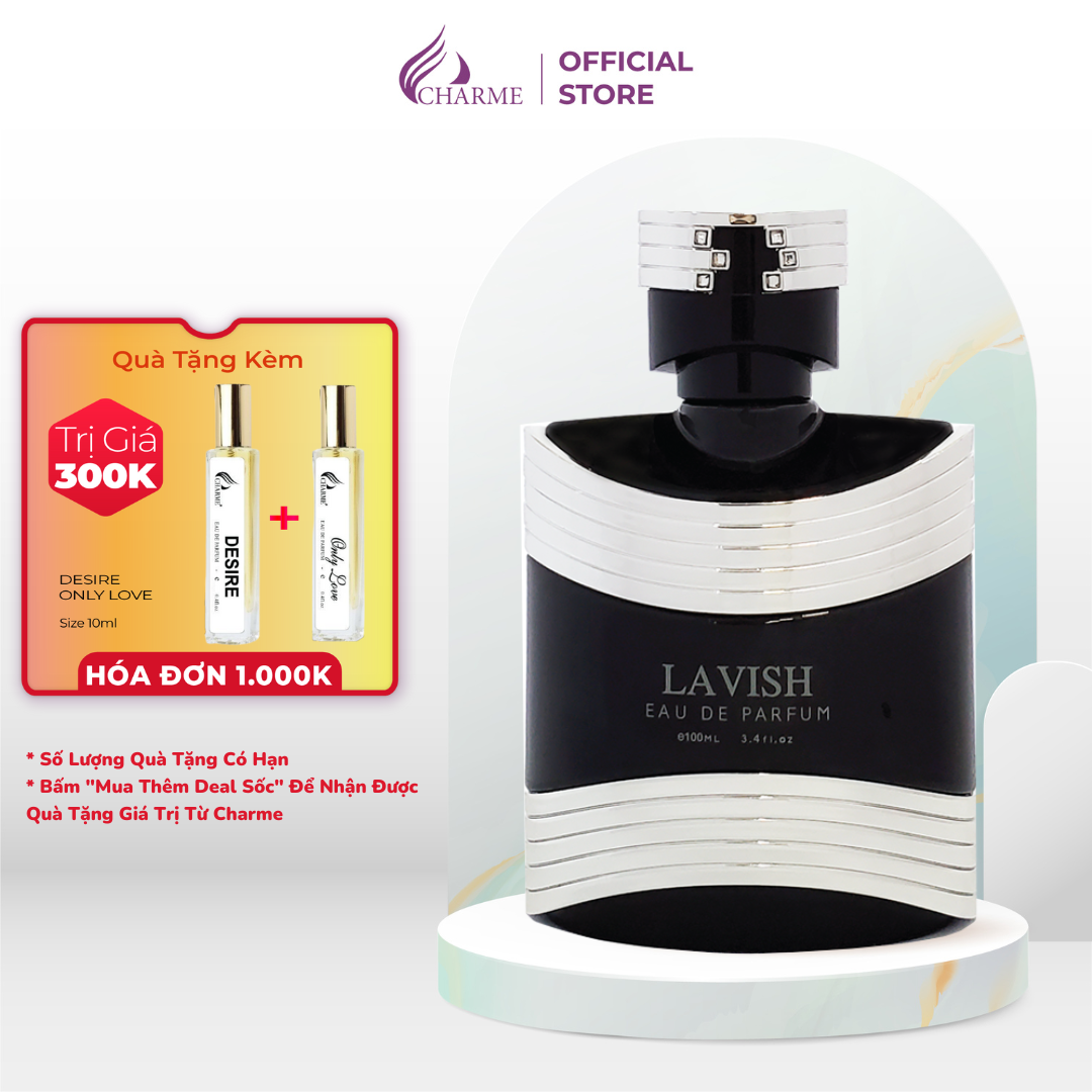 Nước hoa nam cao cấp, Charme Lavish, lưu hương lâu, phong cách quý tộc, sang trọng, đầy quyến rũ, 100ml