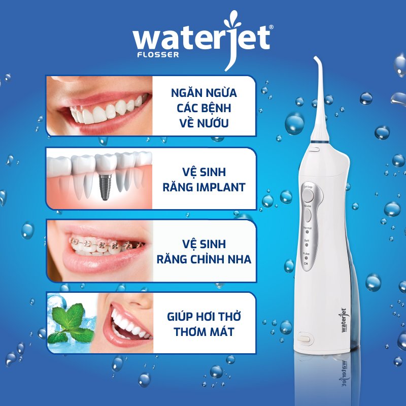 Máy tăm nước cá nhân không dây Waterjet Flosser Cordless Advanced