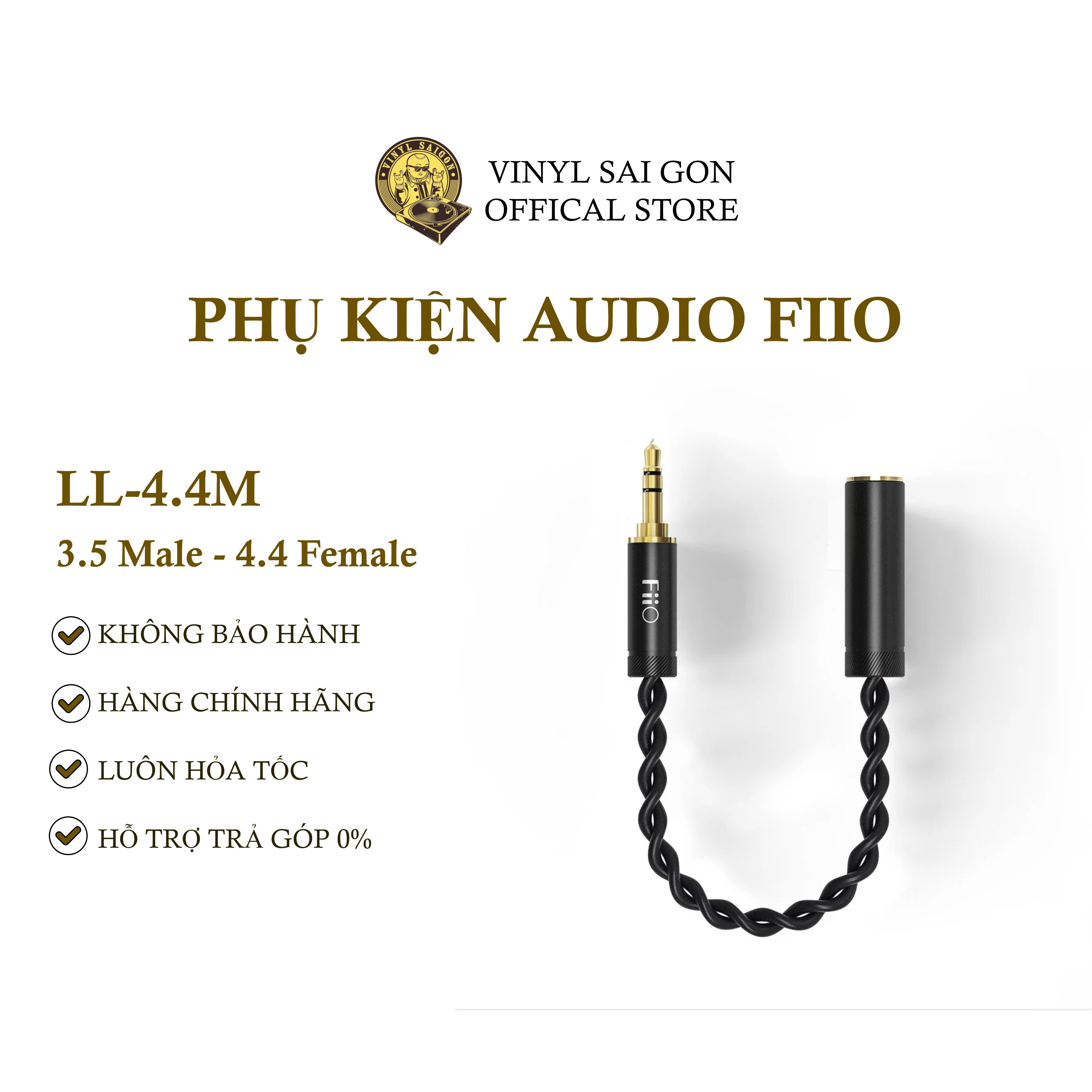 Phụ Kiện Dây Kết Nối FiiO LL-4.4M (3.5mm Male to 4.4mm Female) - Hàng Chính Hãng