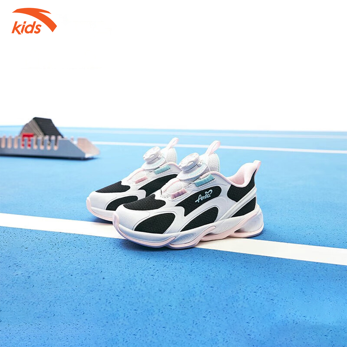 Giày thời trang thể thao bé gái Anta Kids, dòng chạy, kết hợp vải lưới thoáng khí 322319912