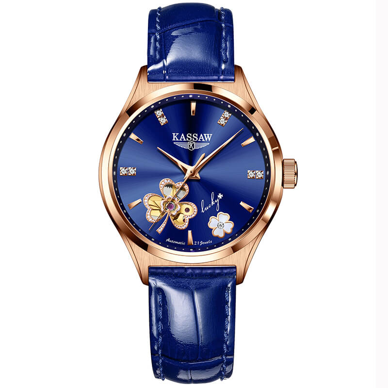 Đồng hồ nữ chính hãng KASSAW K820-6 Chống Nước ,chống xước ,mặt xanh dây xanh,kính sapphire, bảo hành 24 tháng Thời Trang Cho Nữ thiết kế đơn giản trẻ trung và sang trọng