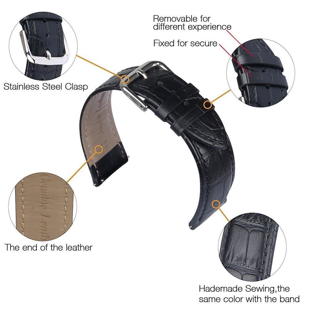 Dây Đeo Bằng Da Chất Lượng Cao Cho Đồng Hồ Thông Minh Huami Amazfit Gtr 42mm 47mm Gtr2 Gtr 2e GTR 3 pro