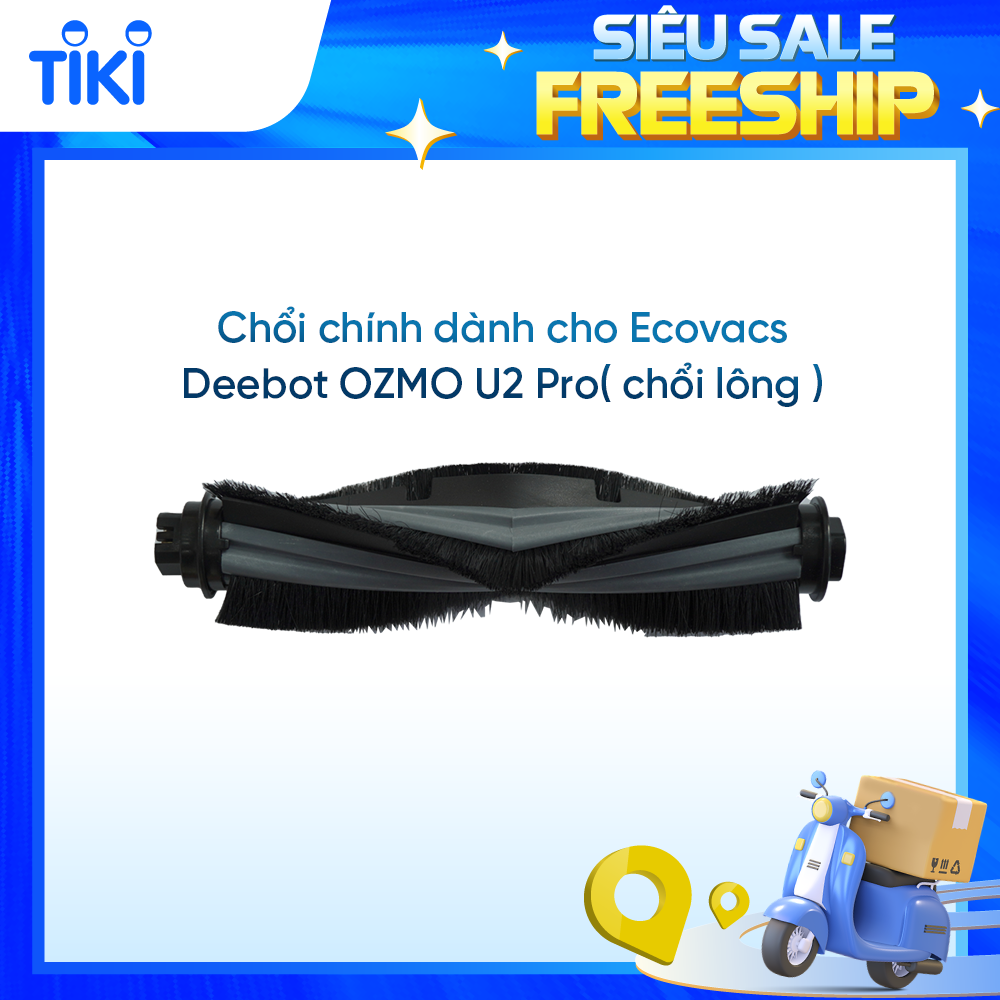 Bộ chổi chính dành cho Ecovacs Deebot OZMO U2 Pro(chổi chính có lông)_Hàng chính hãng