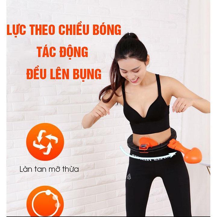 Vòng Lắc Eo Giảm Mỡ Bụng Nhanh Và Hiệu Qủa, Vòng Lắc Thu Gọn Hoặc Mở Rộng Theo Vòng Bụng, Qủa Lắc 1,5kg - GDHN Loại Tốt