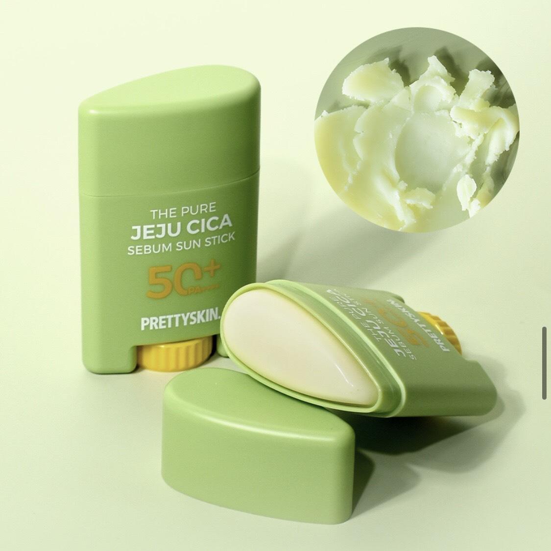 Kem chống nắng rau má dạng lăn The Pure Jeju Cica Sebum Sun Stick