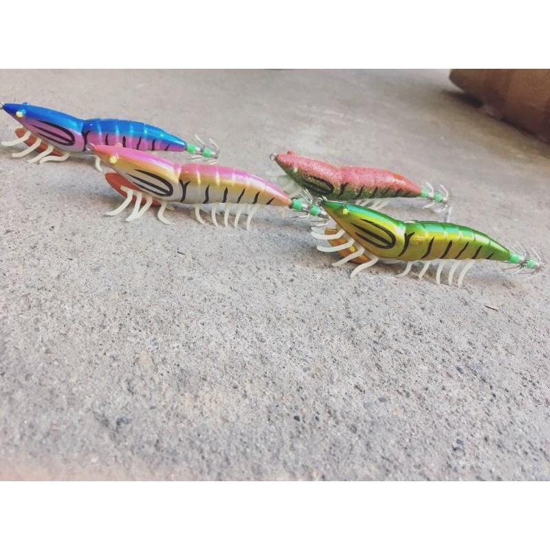 Mồi tôm giả câu mực phát quang