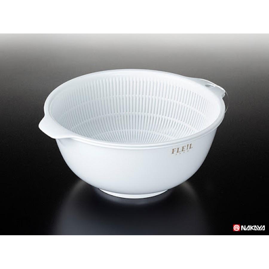 Set chậu, rổ 1,5L màu trắng