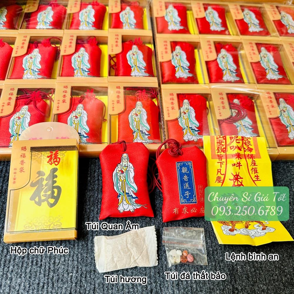 Túi Quan Âm May Mắn Bình An , May Mắn Vượng Tài, Hóa Giải Điềm Hung