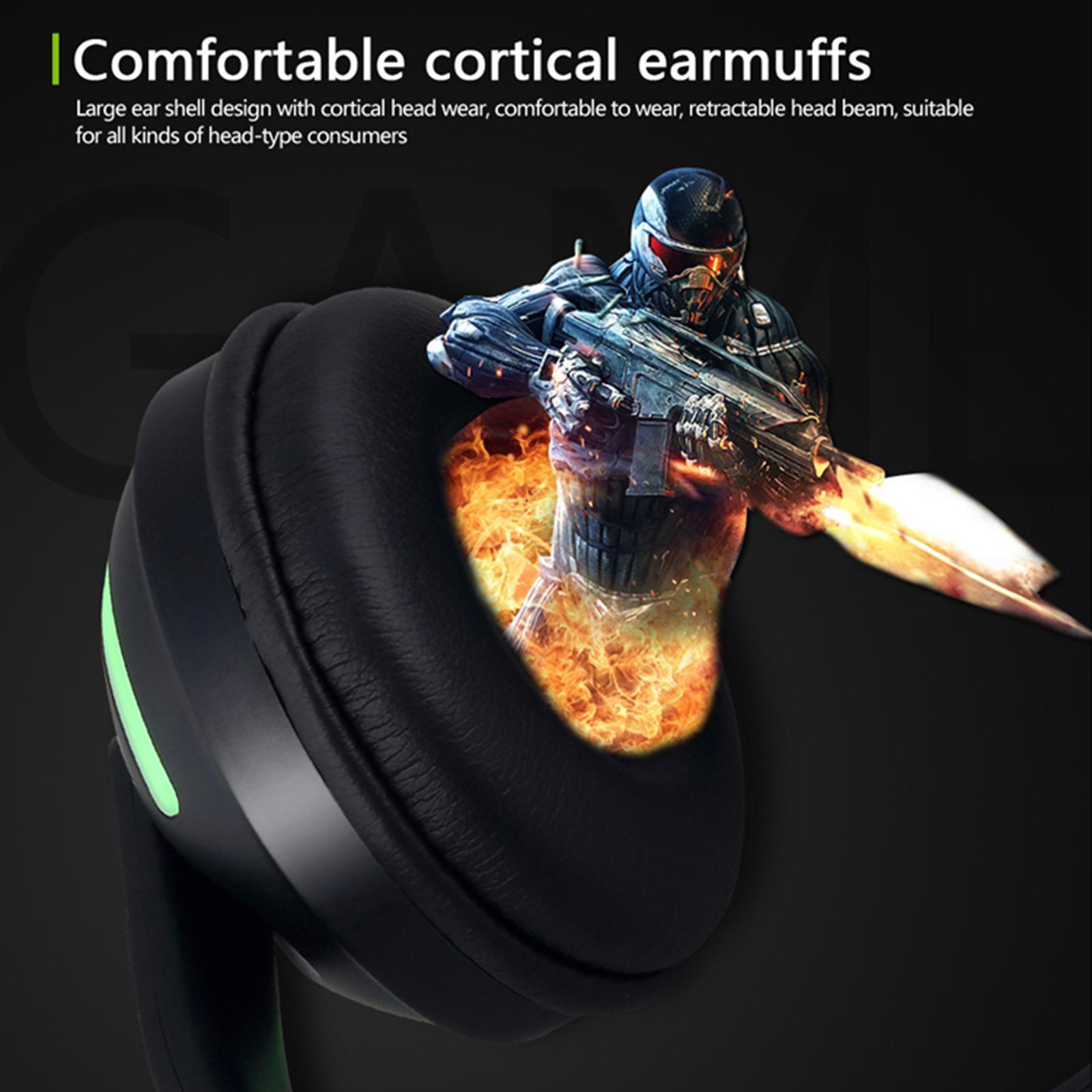 Kids Glowing Cute Cat Ear Wireless Headphones On-Ear Gamer Headsets Black