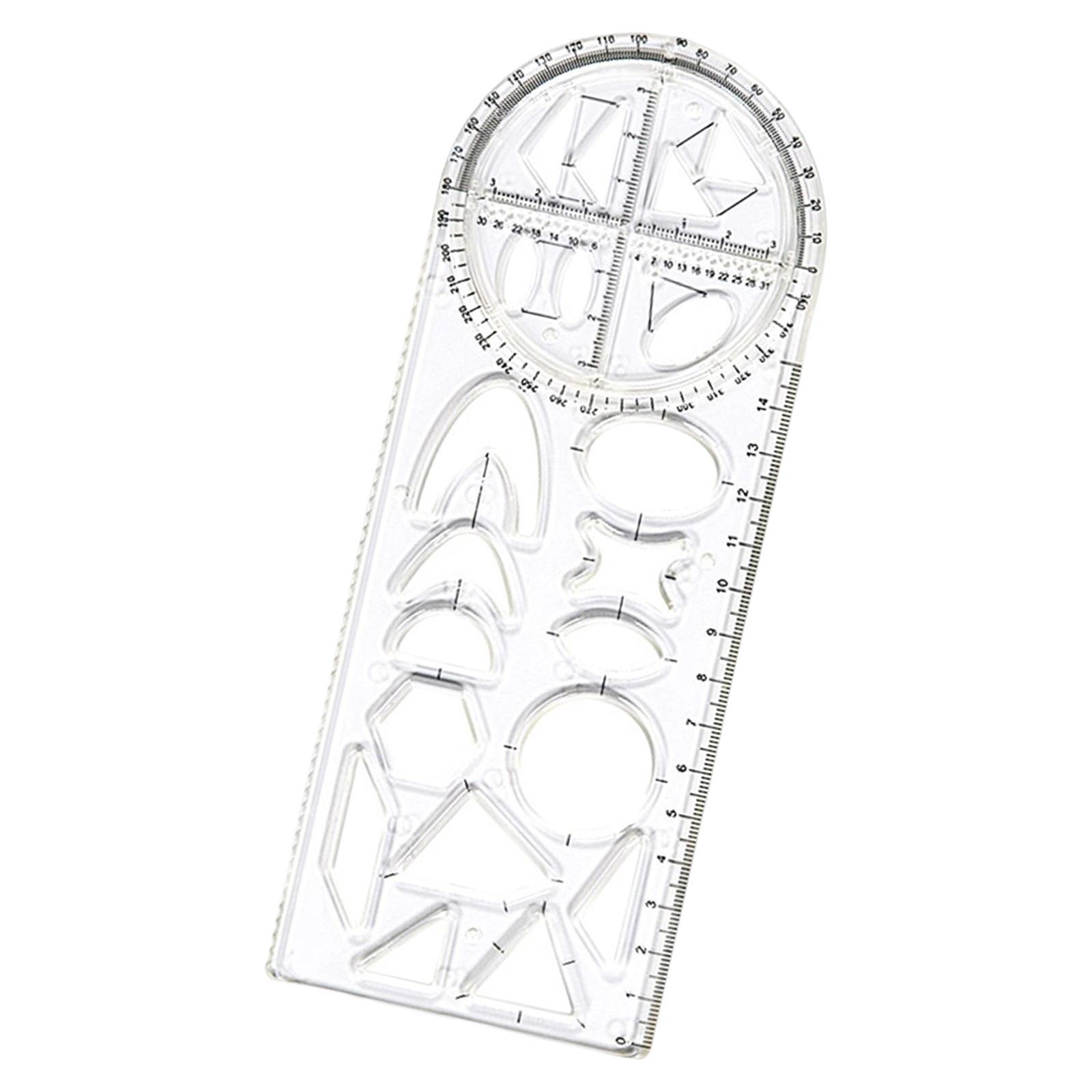 Multifunctional Geometric Ruler Drawing Template for Sewing Office Form Work