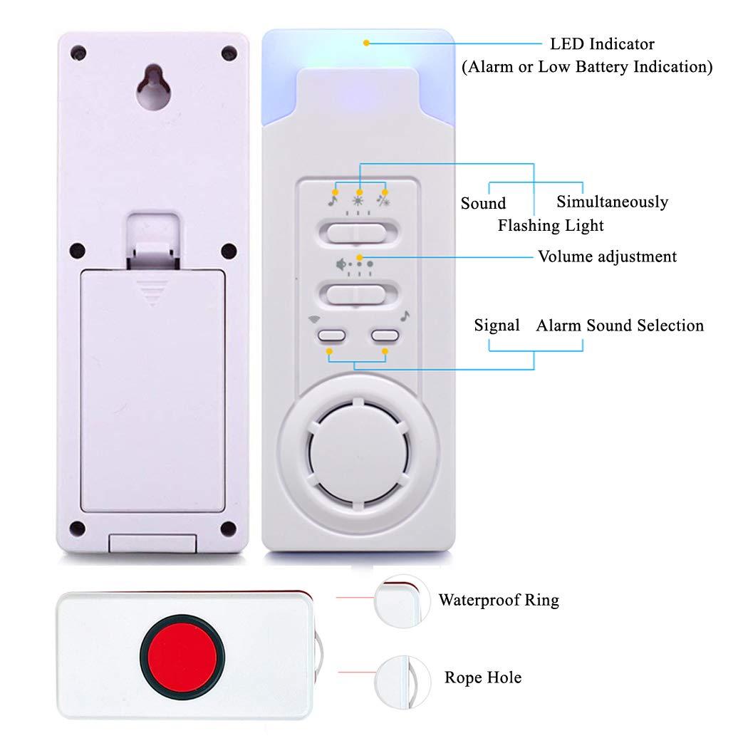 Báo động nhà báo động bệnh nhân Người cao tuổi Hệ thống báo động cá nhân và máy nhắn tin cảnh báo nút khẩn cấp