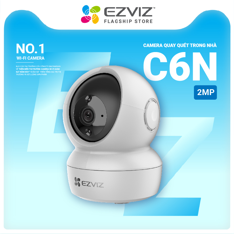 Camera Wi-fi EZVIZ C6N 2MP Trong Nhà, FHD 1080P, Quay Quét 360 Độ, Đàm Thoại Hai Chiều - Hàng Chính Hãng