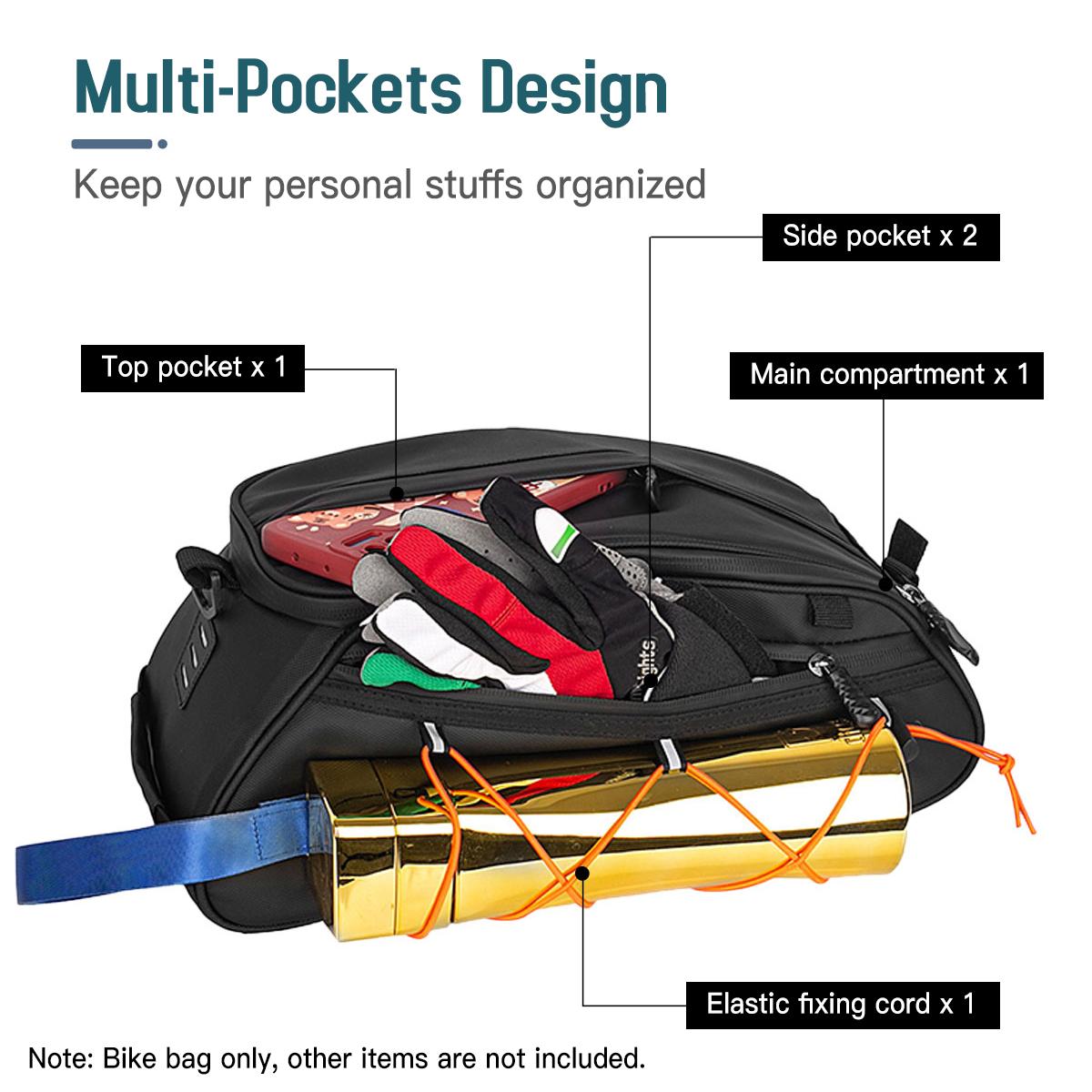 RZAHUAHU 3-in-1 Bike Rack Bag Trunk Bag Waterproof Bicycle Rear Seat Bag Cooler Bag with 2 Side Hanging Bags Cycling Cargo Luggage Bag Pannier Shoulder Bag