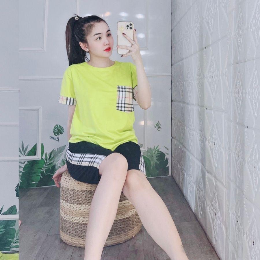 Đồ bộ nữ bộ ngủ trung niên thun cotton thể thao bigsize ESHOP AD17 đồ bộ mặc nhà quần áo nữ quần lửng đẹp dễ thương cute