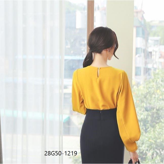 G50-1219 ÁO TAY BỒNG CỔ THUYỀN CAO CẤP