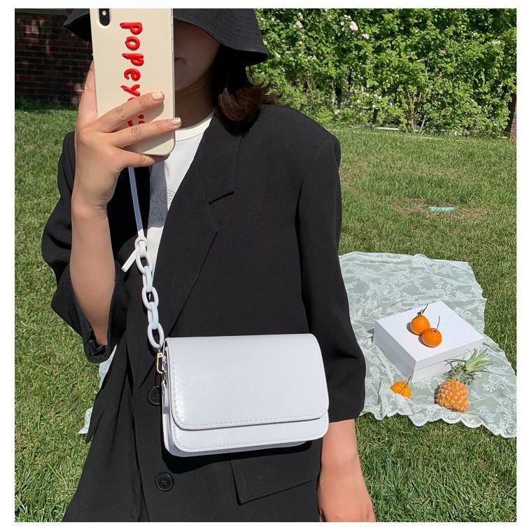 Túi Xách Nữ - 50K - TÚI ĐEO CHÉO DÂY PHA XÍCH ULZZANG CÁ TÍNH KT 18cm TD03