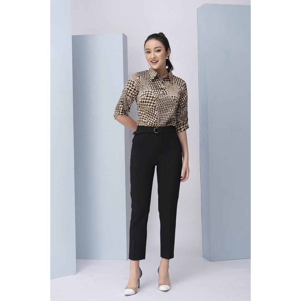 Áo sơ mi họa tiết cao cấp LUPERI LFSM1195 vằn trắng đen cách điệu trẻ trung, hiện đại, dễ mix đồ
