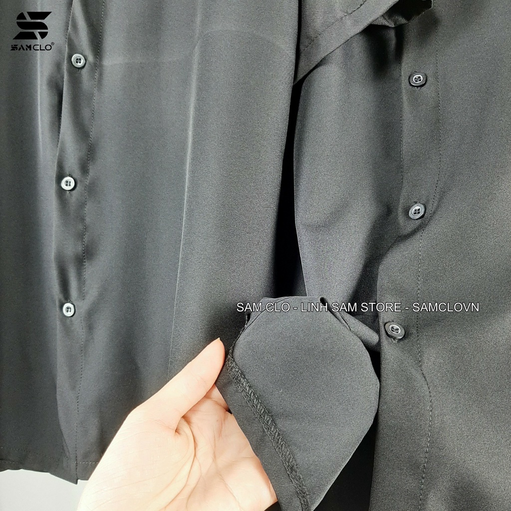 Áo SƠ MI NỮ form rộng cổ bẻ tay ngắn - lỡ dáng ulzzang freesize unisex mặc cặp, nhóm, THÊU chữ SADBOIZ