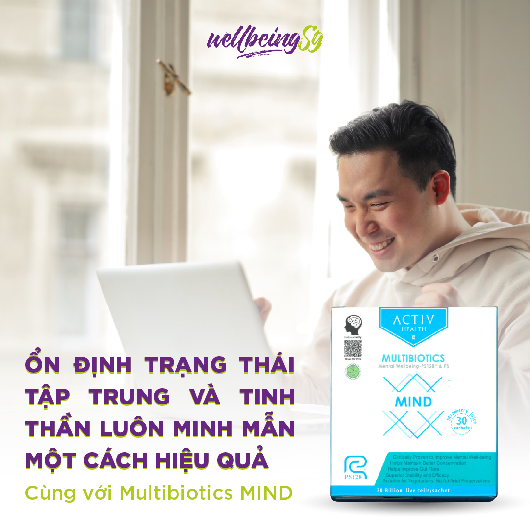 Thức Uống Dạng Bột ActivHealth Multibiotics Mind Duy Trì Hệ Vi Khuẩn Đường Ruột, Hỗ Trợ Giải Tỏa Căng Thẳng, Bổ Sung Năng Lượng Cho Cơ Thể