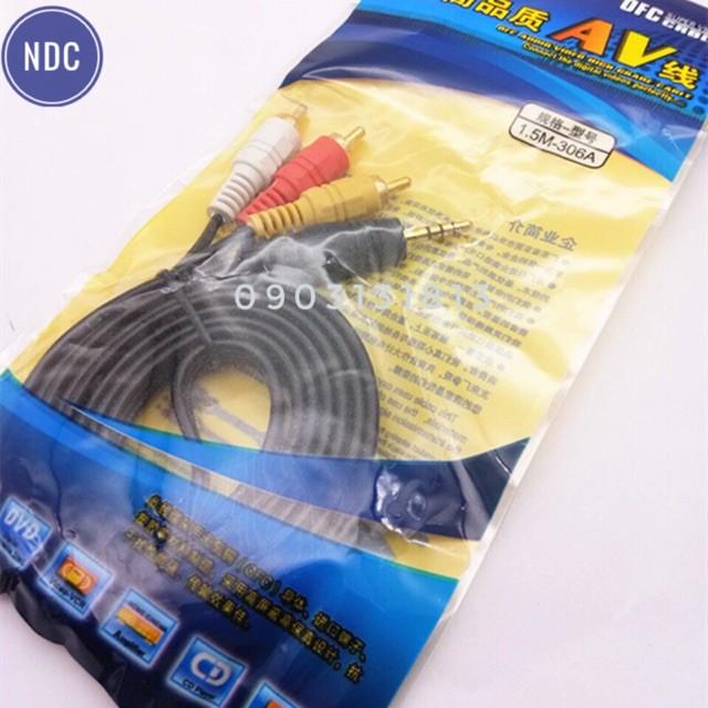 Cáp AV 3.5 ra 2 đầu, 3 đầu bông sen