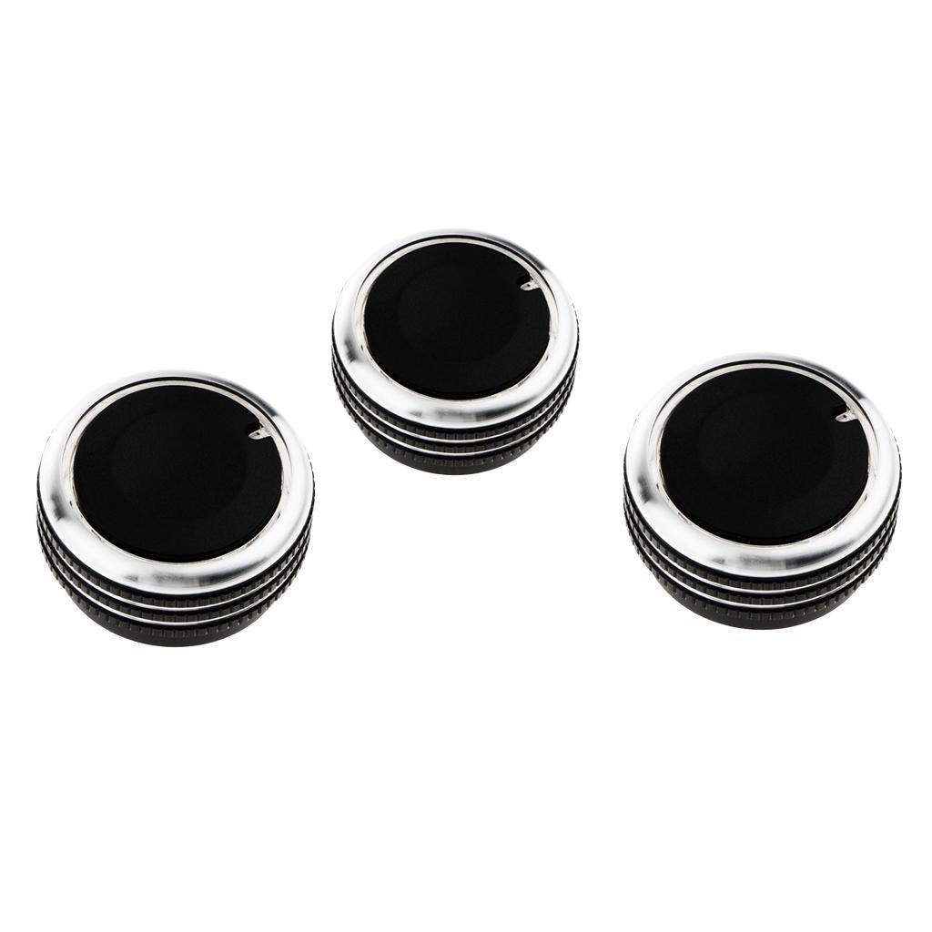3X 3 Pieces Air conditioner Knob Control Switch    black