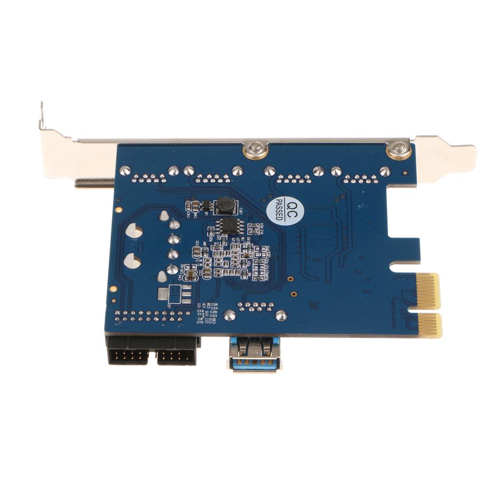 PCI-E to USB3.0 4 Port PCI Express Card Connector Adapter 5Gbps with 19 pin