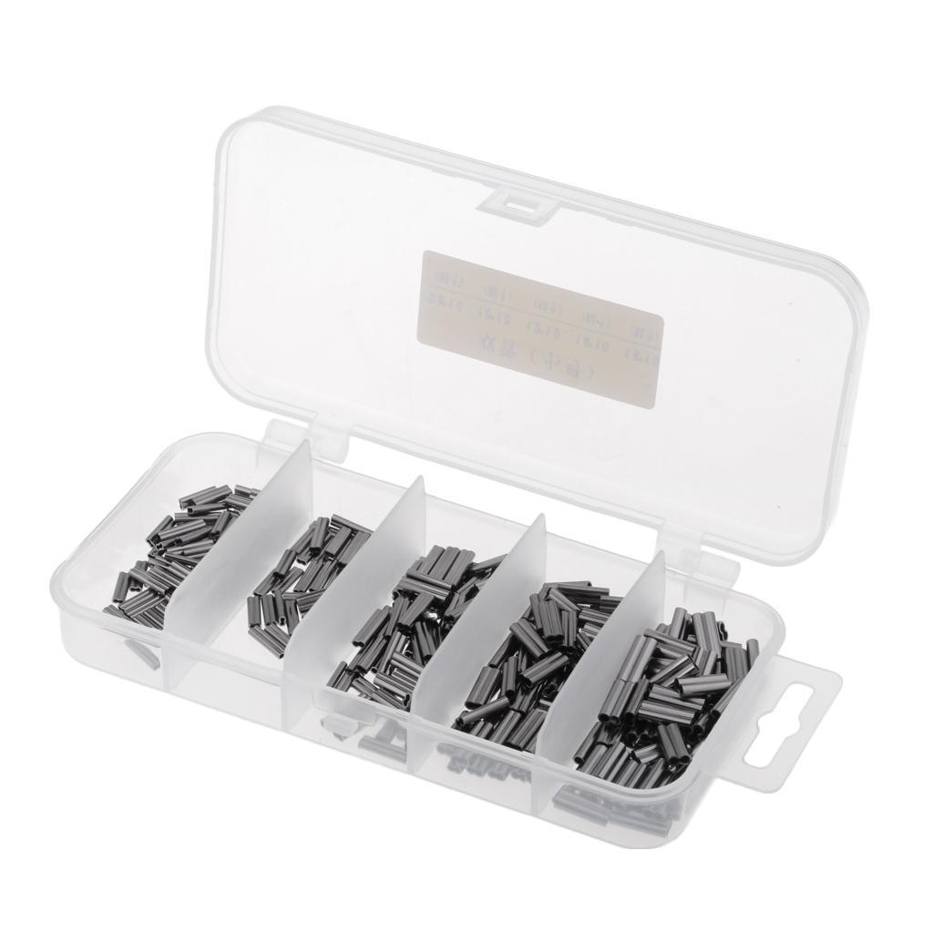 300pcs Double Barrel Crimp Sleeves Fishing Line Tube Connectors for Rigs Made of High Quality Copper Material Durable to use