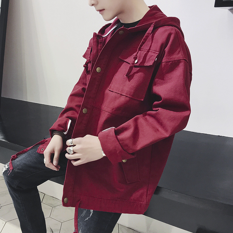 Áo khoác/Áo jacket/Áo nam, dài tay, chất liệu bò, thời trang, kiểu dáng rộng rãi, phong cách học sinh TA96